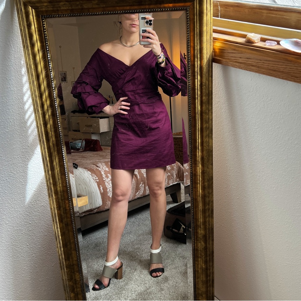 Do+Be Dark Purple OTS Cocktail Dress
